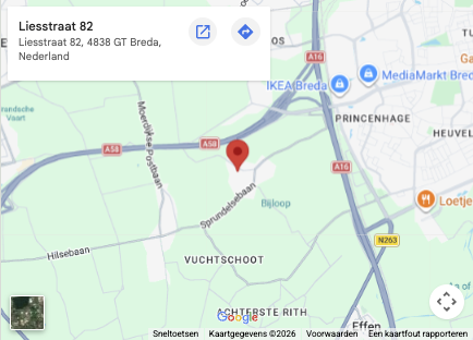 Kaart Liesstraat 82, Breda